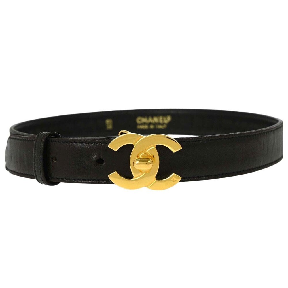 Chanel CC Turnlock Belt Leather Thin